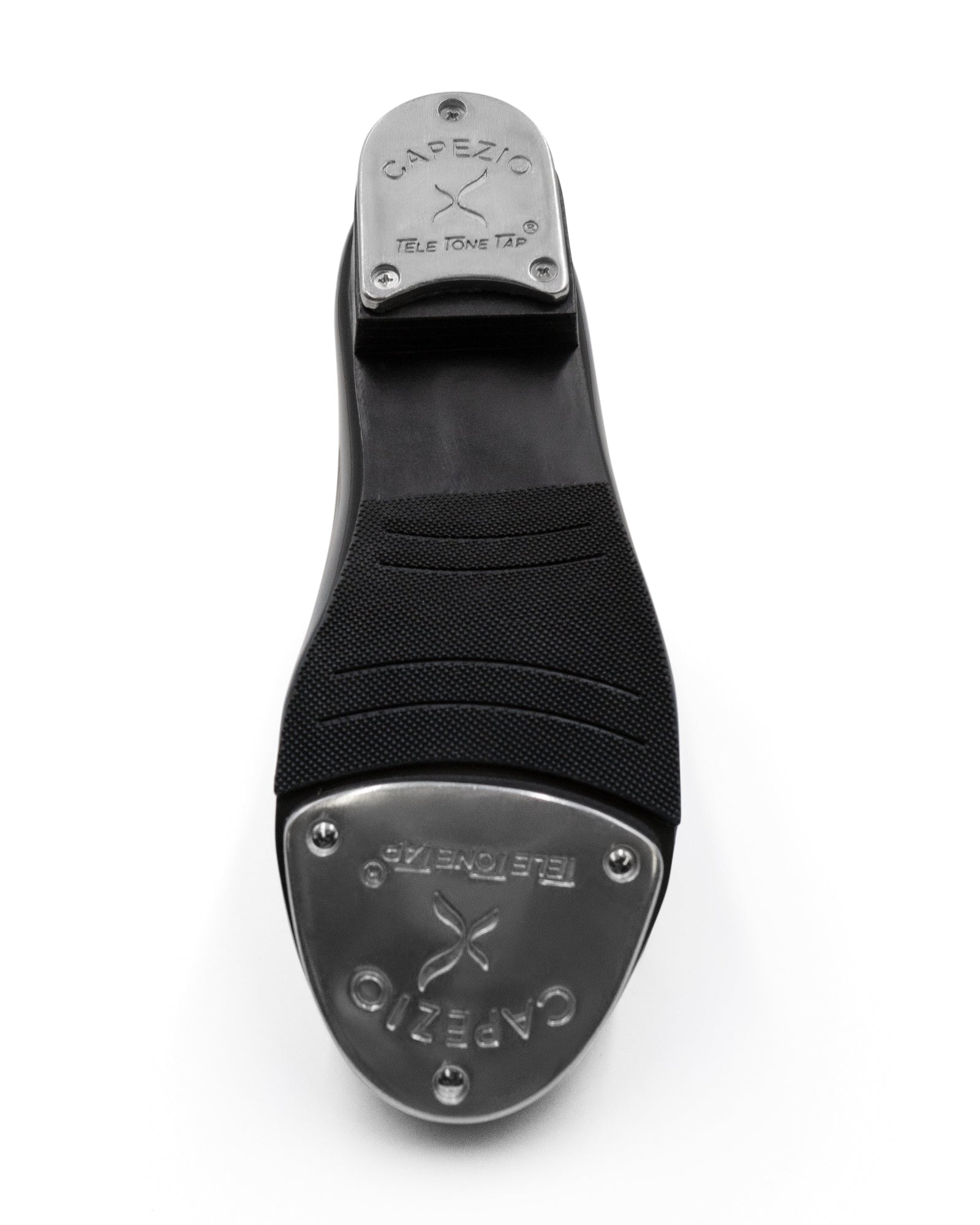 Capezio tap shoe sole on a white background