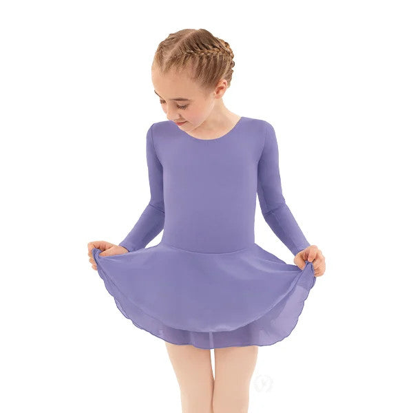 COTTON LYCRA LONG SLEEVE DANCE DRESS-CHILD