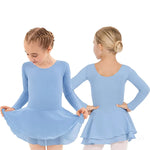 COTTON LYCRA LONG SLEEVE DANCE DRESS-CHILD