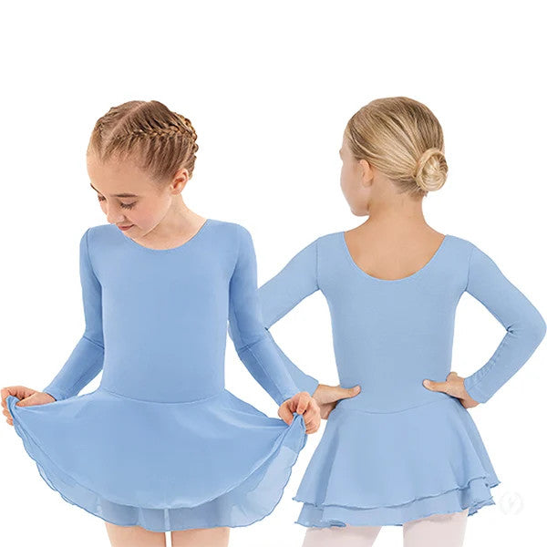 COTTON LYCRA LONG SLEEVE DANCE DRESS-CHILD