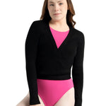 RIBBED KNIT WRAP SWEATER-ADULT