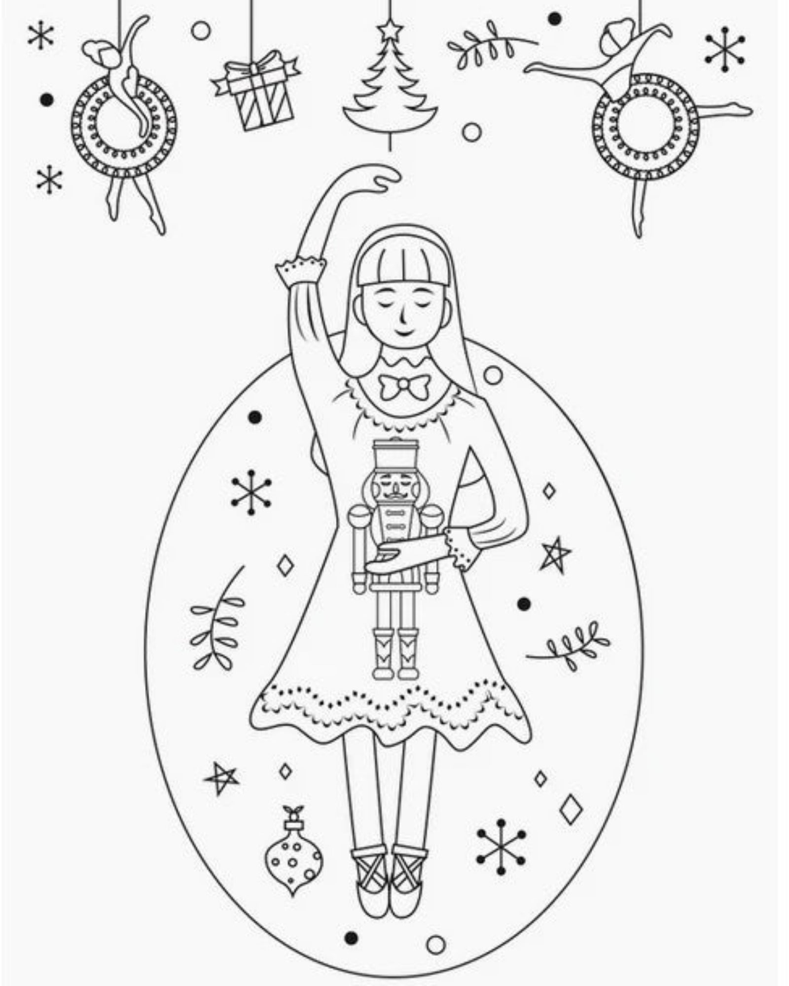 NUTCRACKER COLORING CARDS