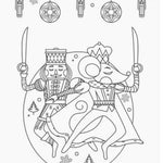 NUTCRACKER COLORING CARDS