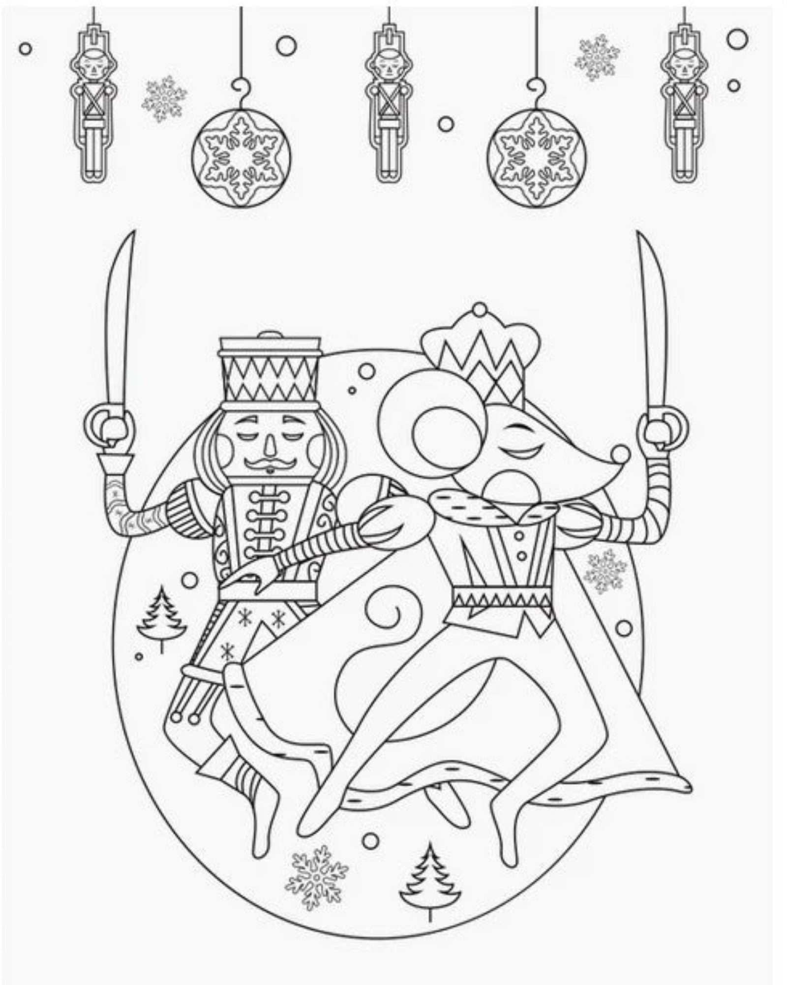 NUTCRACKER COLORING CARDS