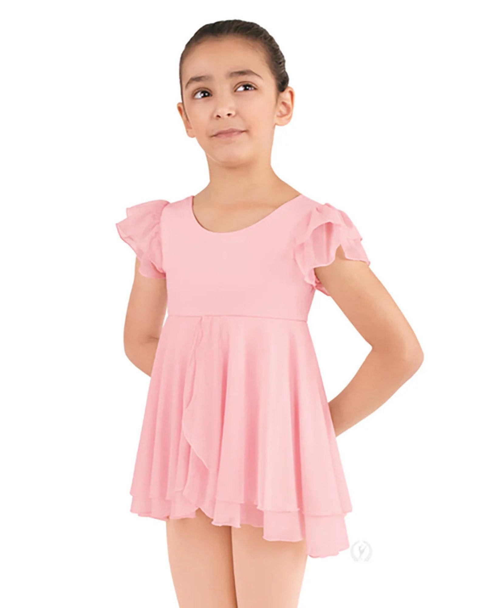 SILHOUETTE MESH FLUTTER DRESS-CHILD