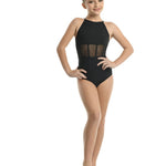 HALTER CORSETED WAIST LEOTARD-CHILD