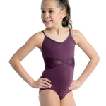 CAMISOLE LEOTARD WITH MESH INSERTS-CHILD