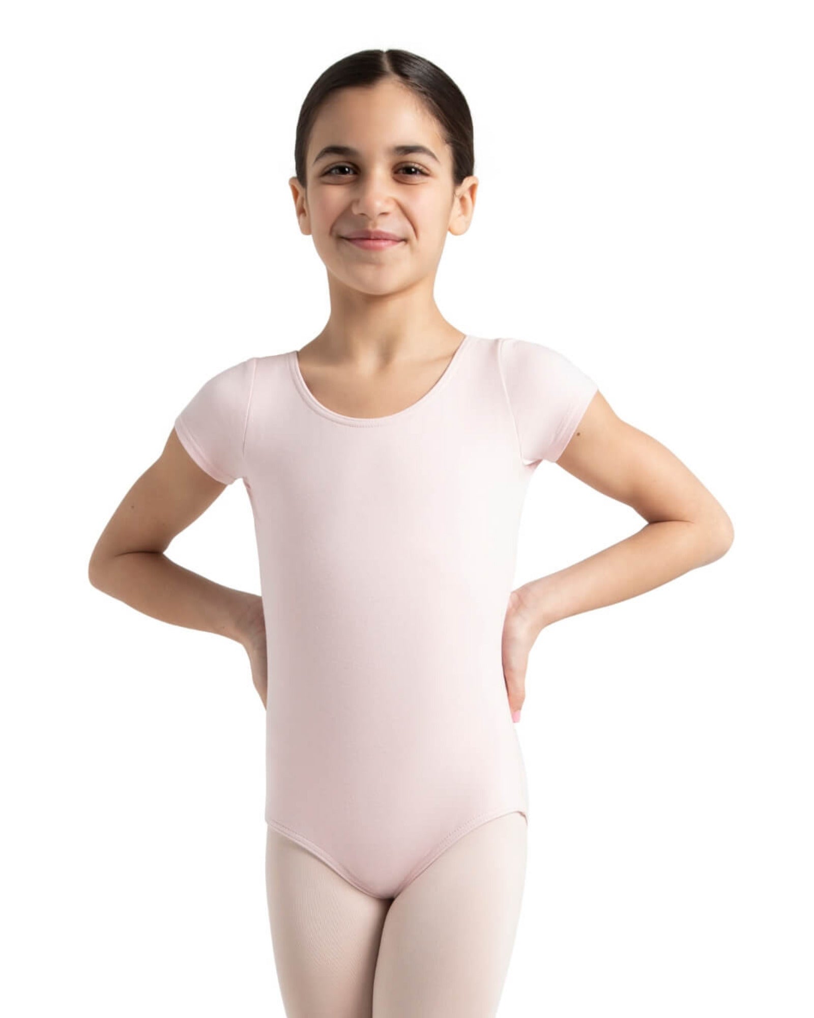 SHORT SLEEVE COTTON LEOTARD-CHILD