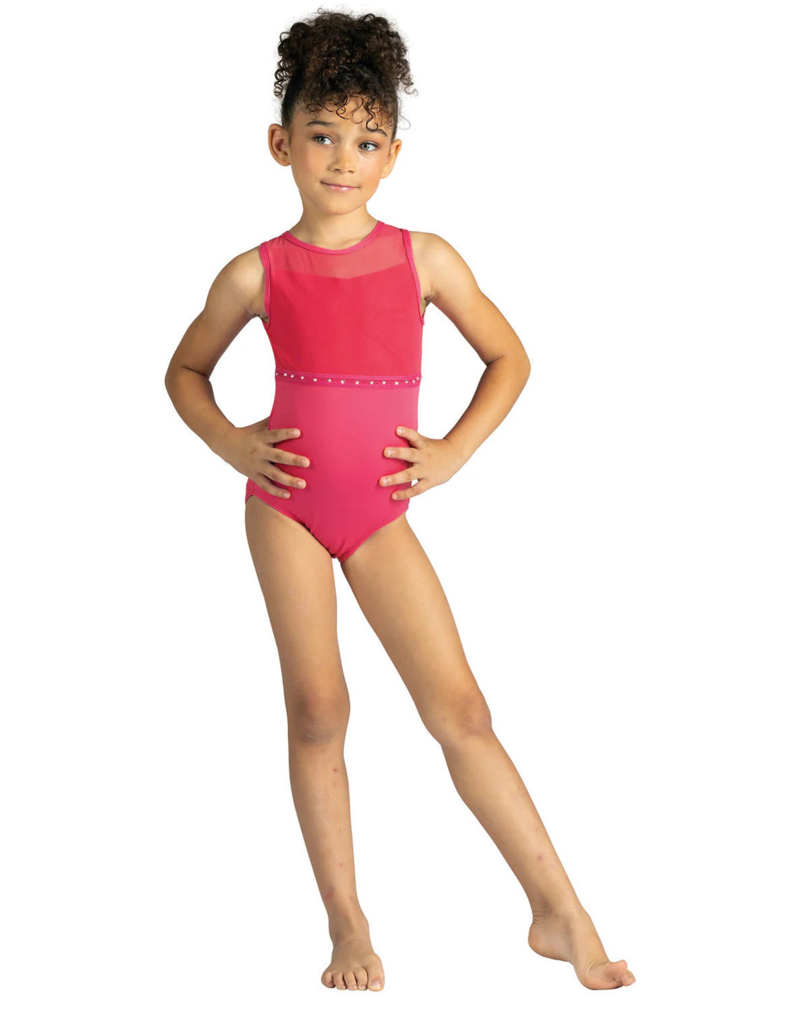 ALEXA CUTAWAY RHINESTONE TANK LEOTARD - CHILD