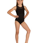 ALEXA CUTAWAY RHINESTONE TANK LEOTARD - CHILD