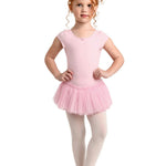 SHORT SLV GLITTER MESH SKIRT DRESS-CHILD
