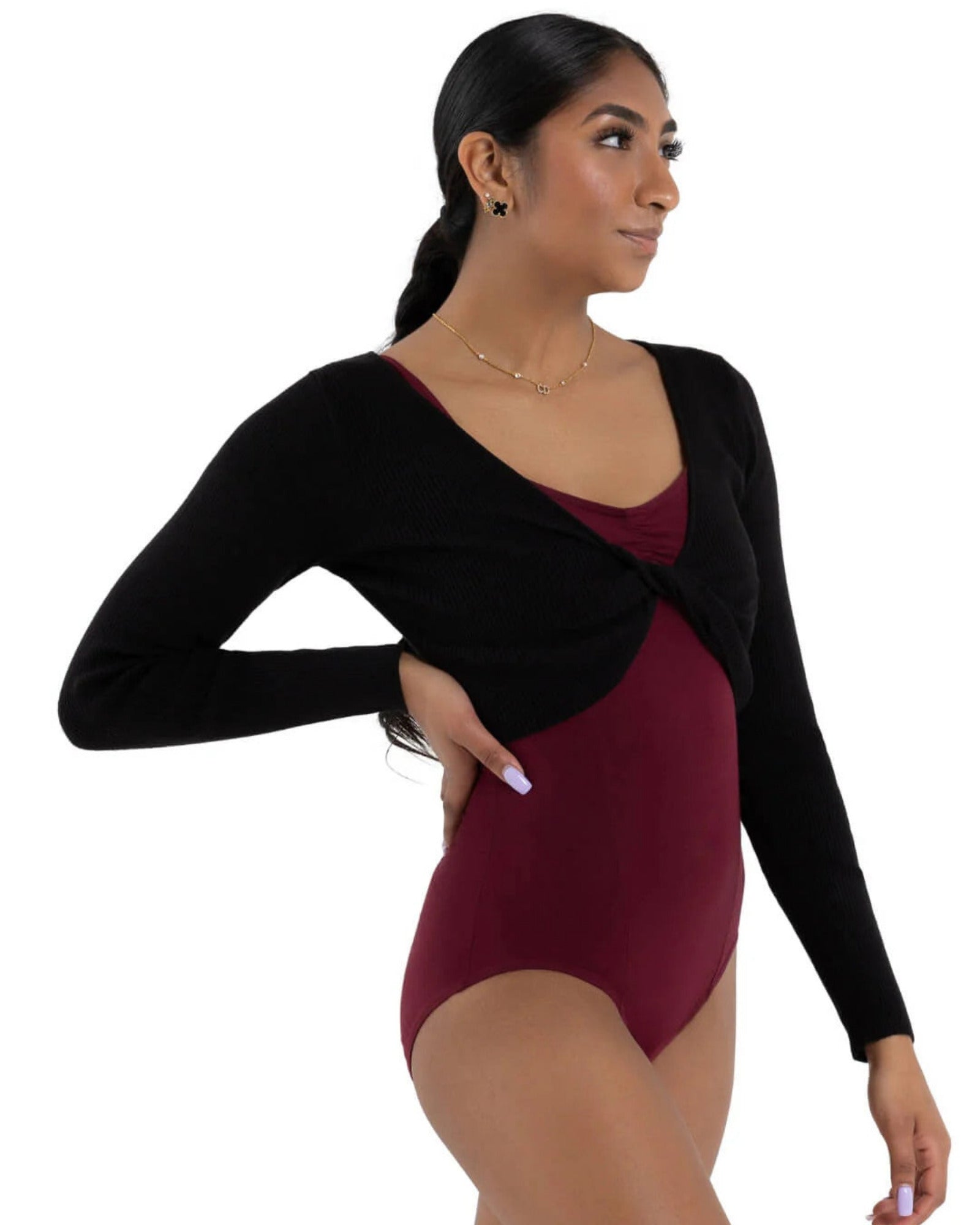 SHRUG WITH FAUX KNOT-ADULT