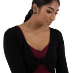 SHRUG WITH FAUX KNOT-ADULT