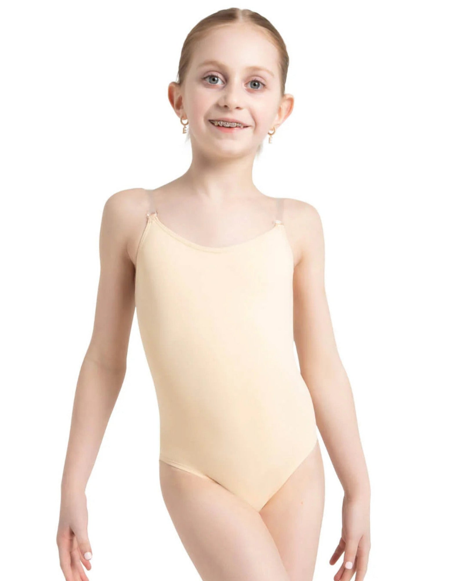CAMI LEOTARD W/ CLEAR TRANSITION STRAPS-CHILD