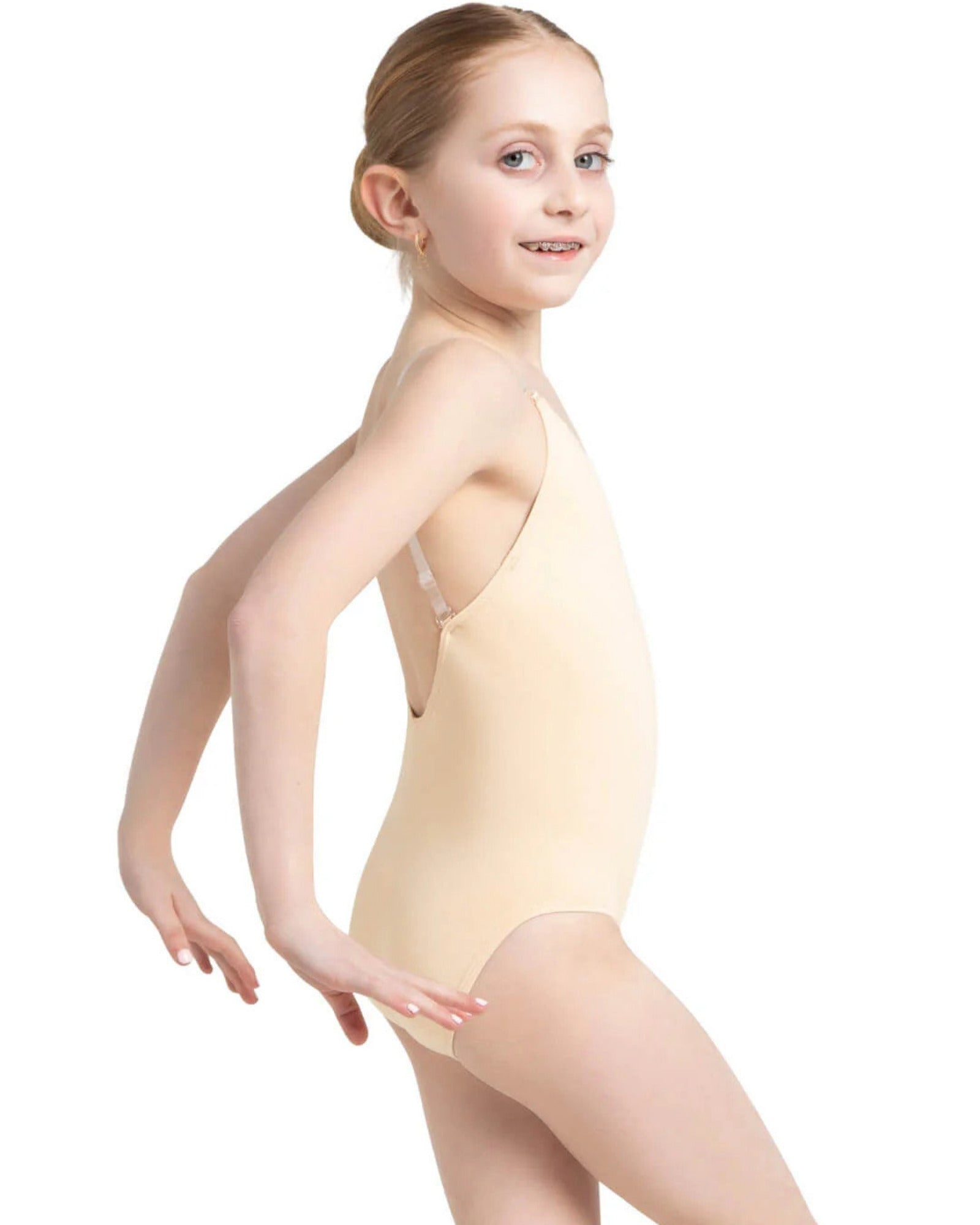 CAMI LEOTARD W/ CLEAR TRANSITION STRAPS-CHILD