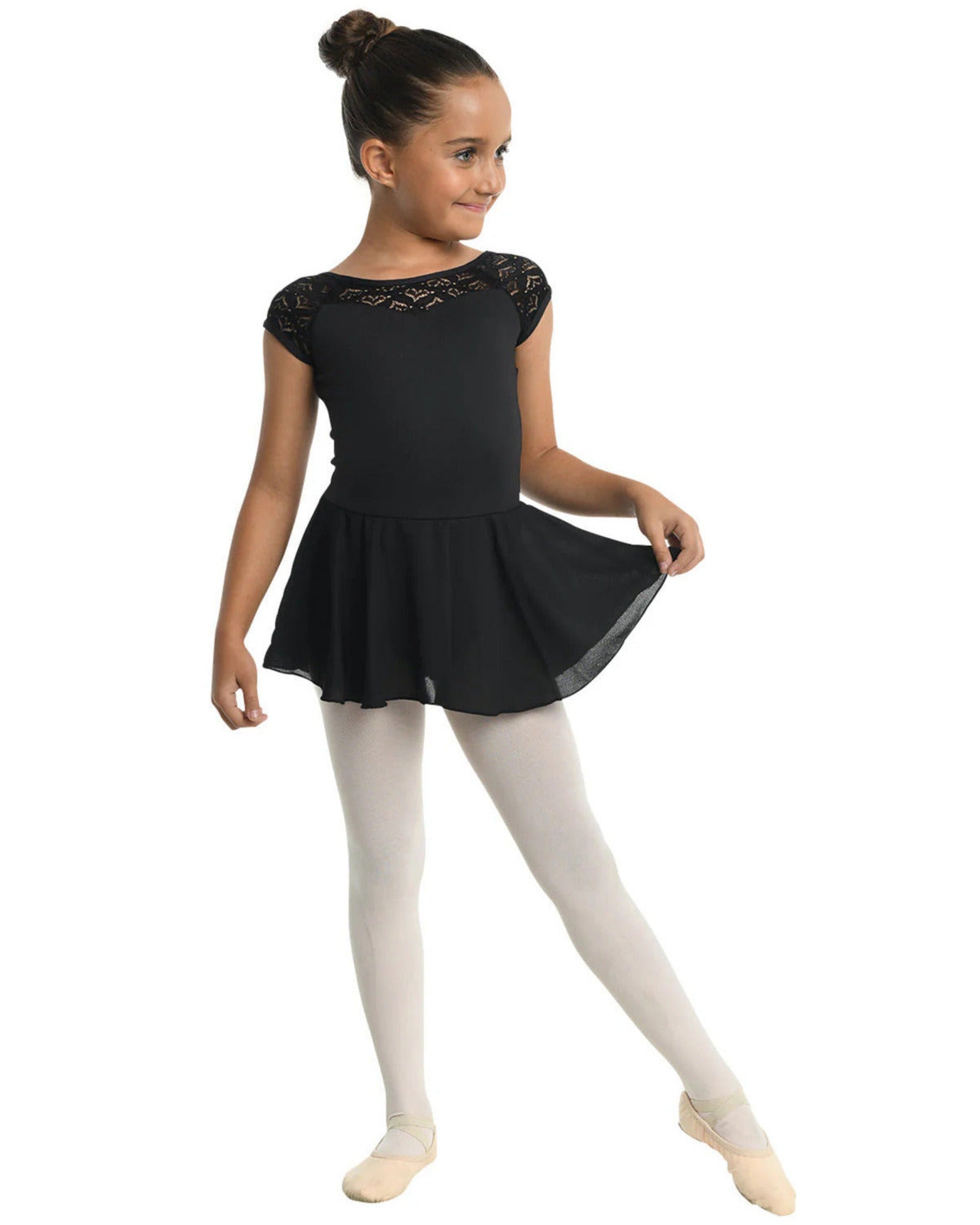 NICOLE HEART LACE CAP SLEEVE DRESS-CHILD