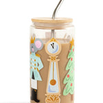 NUTCRACKER GLASS CUP WITH STRAW