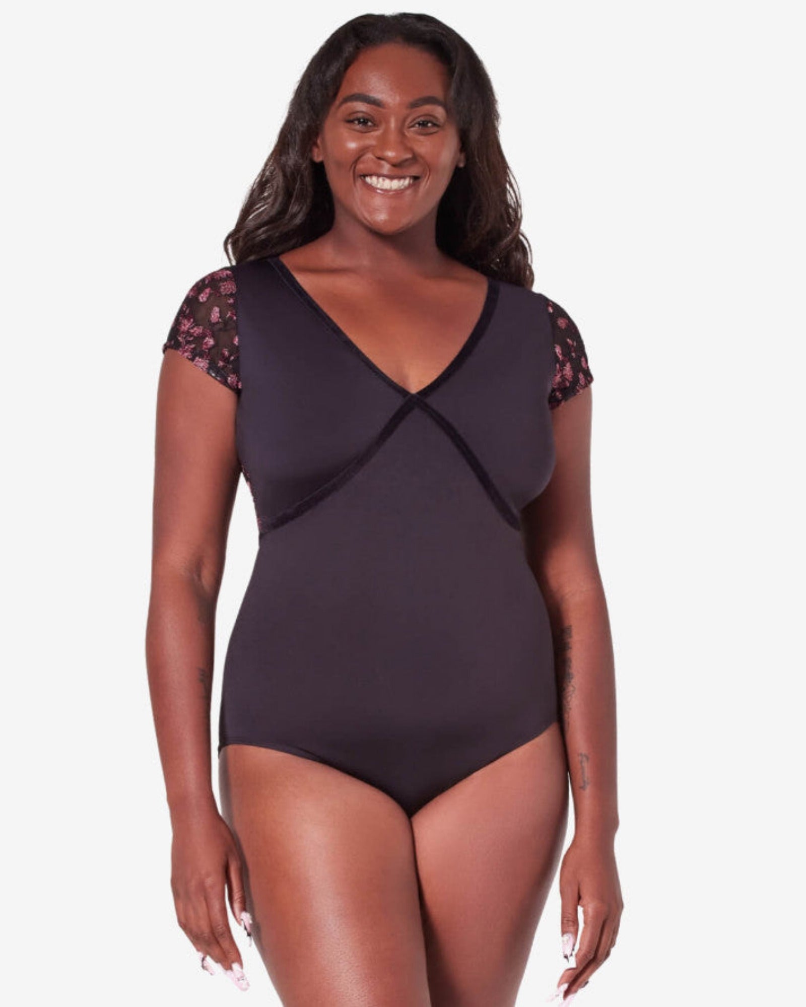 ORNATE ROMANCE FACINATION SS LEOTARD - ADULT