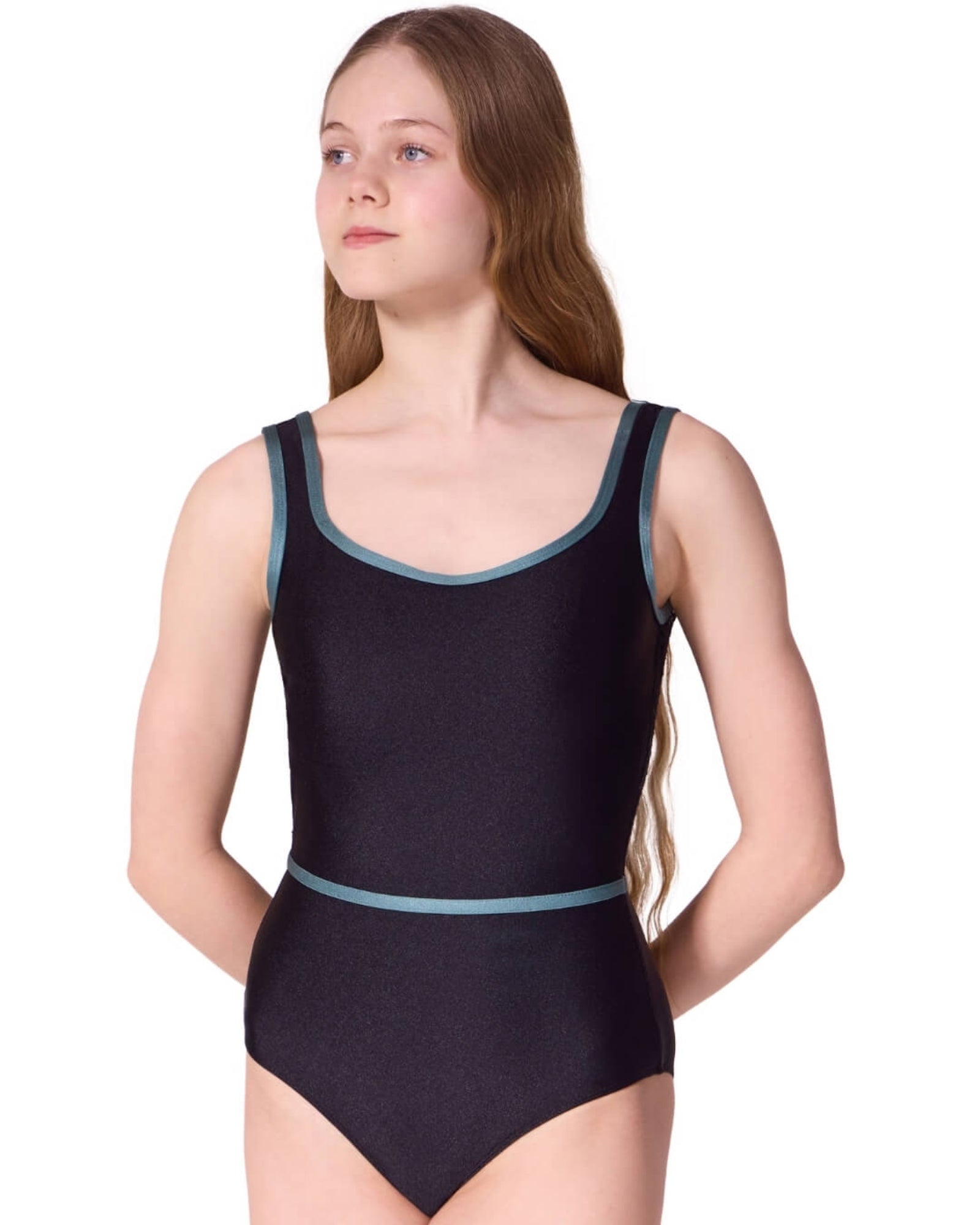 ENCHANTED CONTRAST GRACEFUL TANK LEOTARD-ADULT