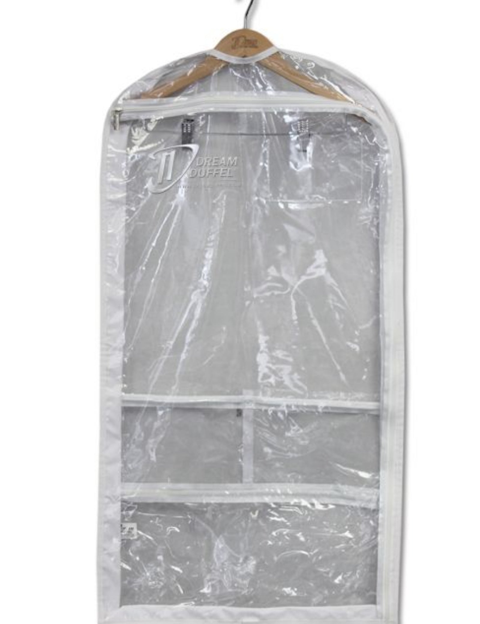 DD LONG GUSSET GARMENT BAG - WHT