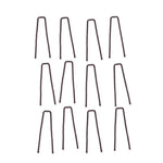 Set of black hairpins on a white background