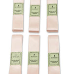 Six rolls of Bunheads 'Rehearsal Ribbon', arranged in two rows of three on a plain white background. Each roll is wrapped with a light green paper label showing the brand name.