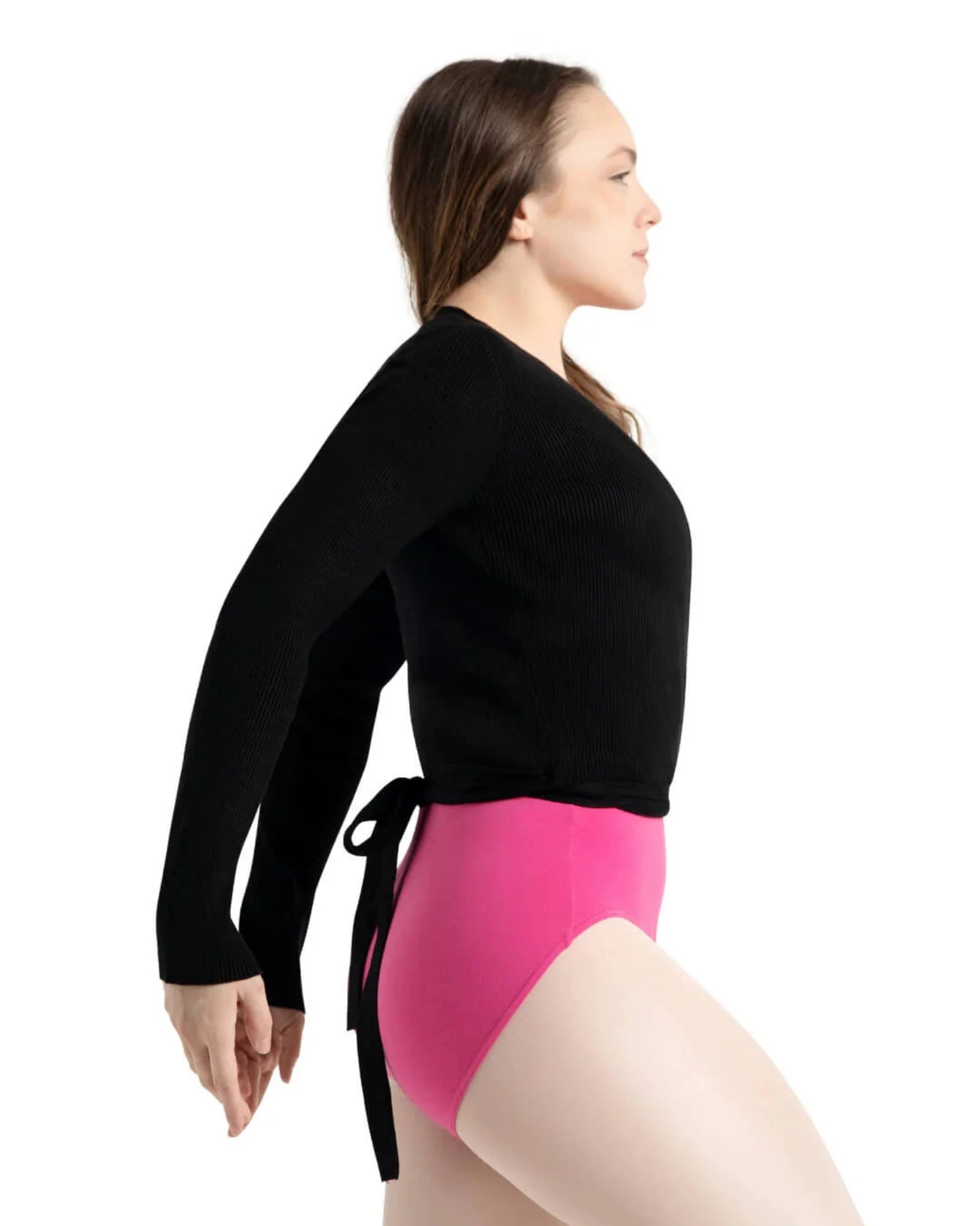 RIBBED KNIT WRAP SWEATER - ADULT