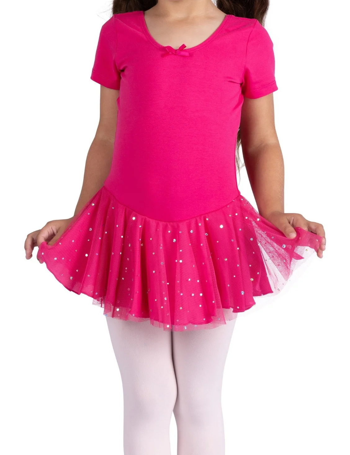 MADELINE SS DRESS W/ GLITTER SKIRT-CHILD-