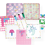 Collection of children's educational toys on a white background