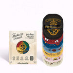 Makeup eraser set with packaging featuring Harry Potter branding on a white background