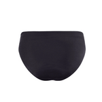 Black bikini bottom shown from the back on a plain white background.