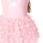 Pink ballet outfit with a tutu on a white background
