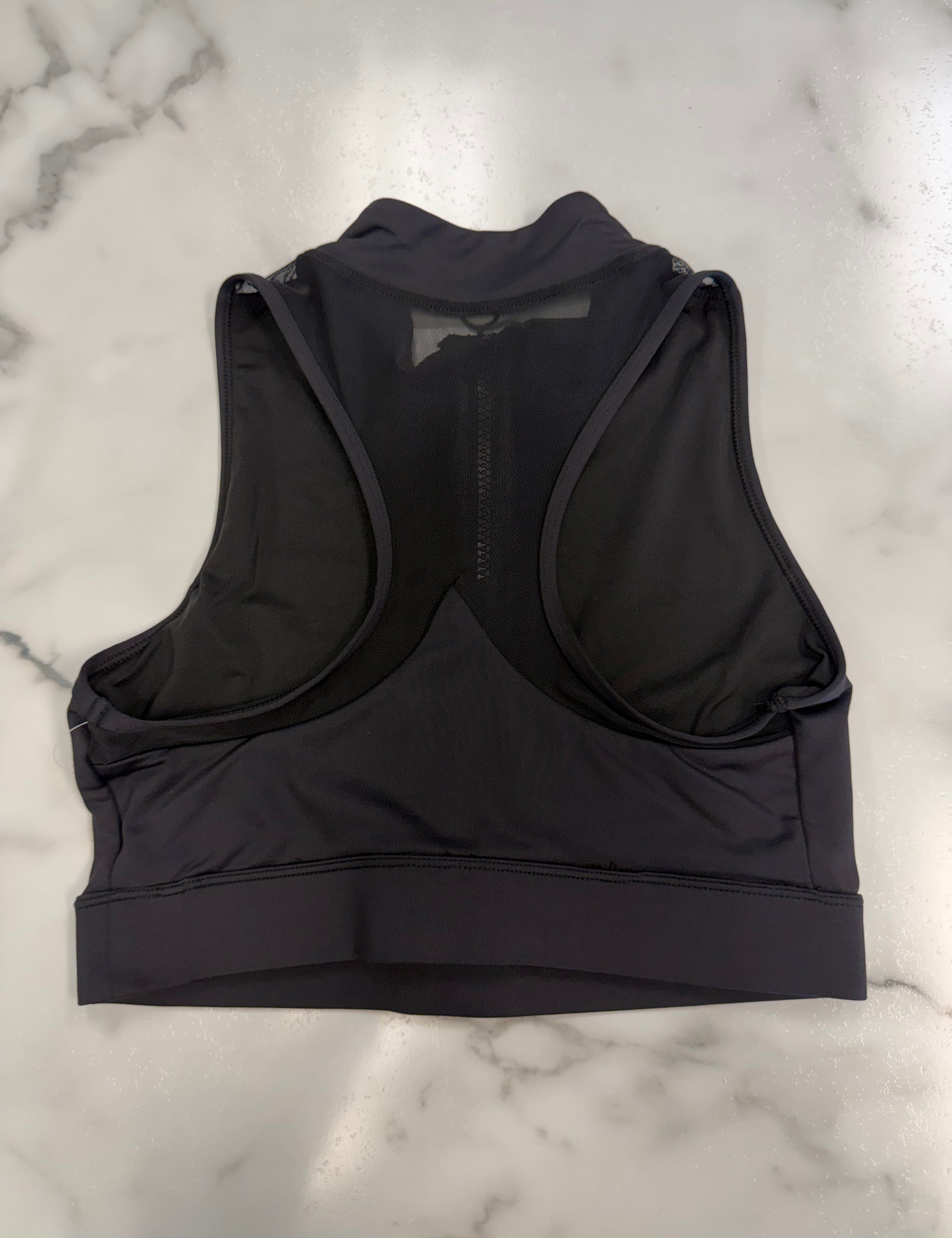 SALE SCUBA MOCK NECK CROP TOP - BLK - LA