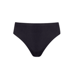 Black bikini bottom on a white background