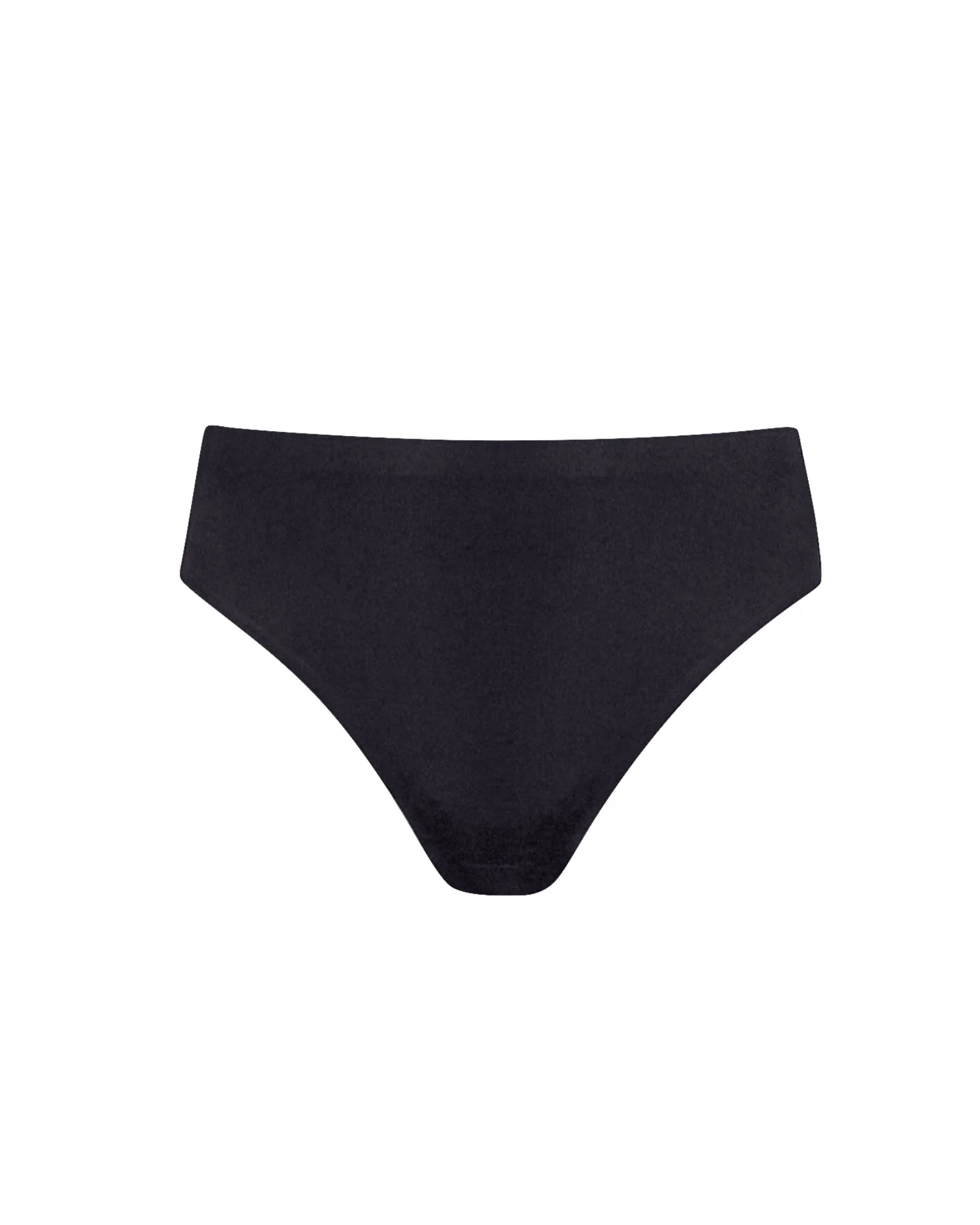 Black bikini bottom on a white background