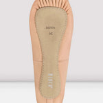 Ballet shoe sole with brand name on a white background