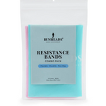 Bunheads resistance bands combo pack in clear packaging on a white background